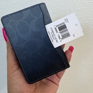 Coach ombré men's Leather Card & Key Holder